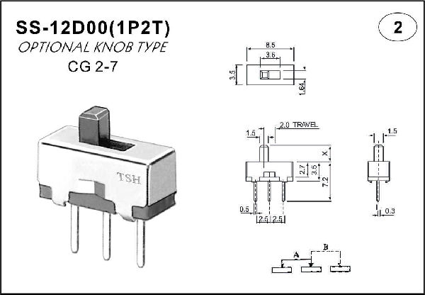 Straight handle toggle switch