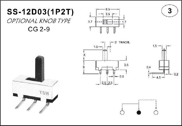 Straight handle toggle switch