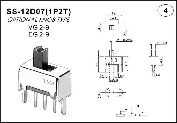 Straight handle toggle switch