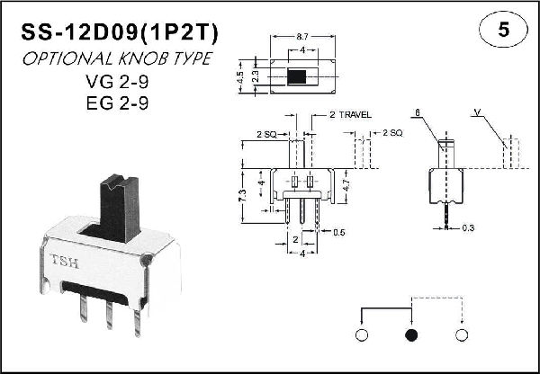 Straight handle toggle switch