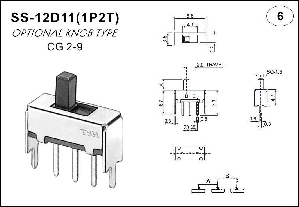 Straight handle toggle switch