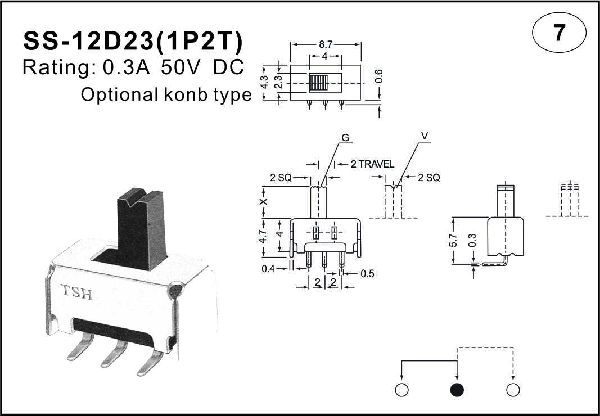 Straight handle toggle switch