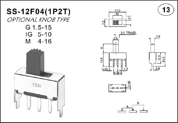 Straight handle toggle switch