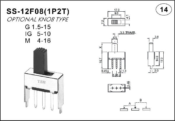 Straight handle toggle switch