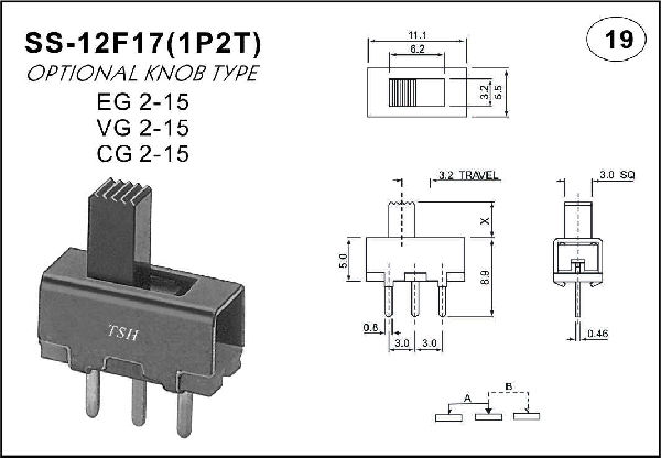 Straight handle toggle switch