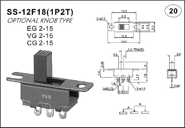 Straight handle toggle switch