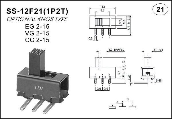 Straight handle toggle switch