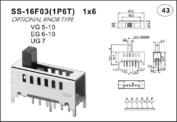 Straight handle toggle switch