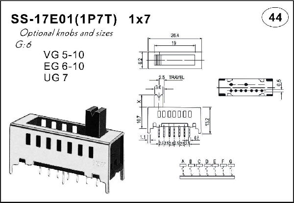 Straight handle toggle switch