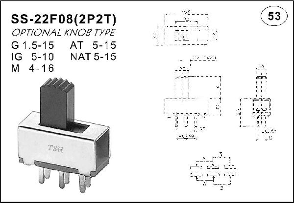 Straight handle toggle switch