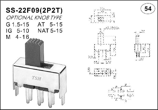 Straight handle toggle switch