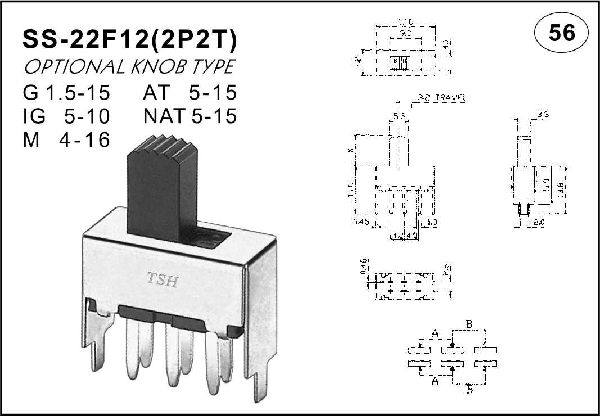 Straight handle toggle switch