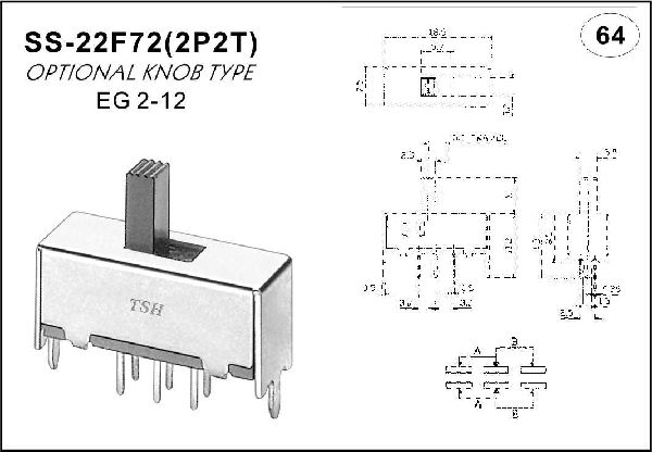 Straight handle toggle switch