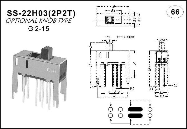 Straight handle toggle switch