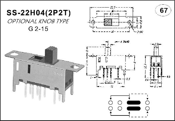 Straight handle toggle switch