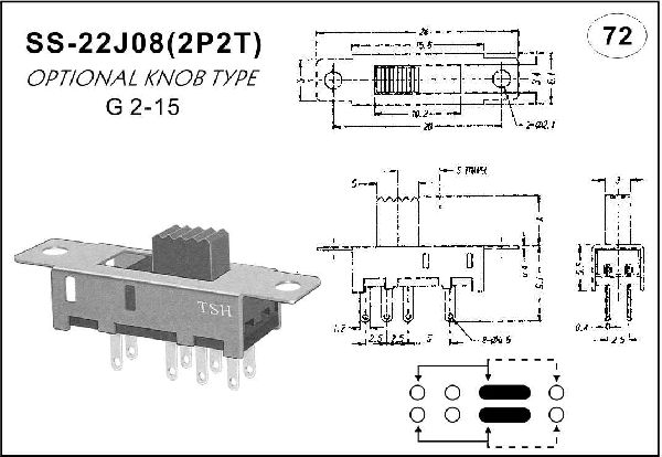 Straight handle toggle switch