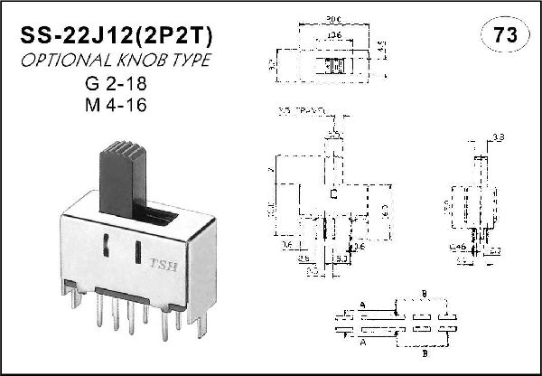 Straight handle toggle switch