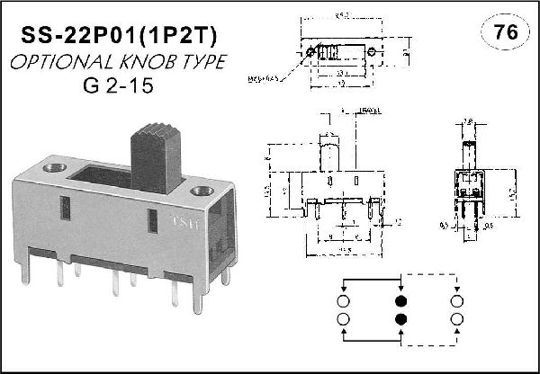 Straight handle toggle switch