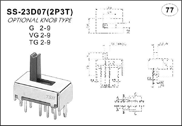 Straight handle toggle switch