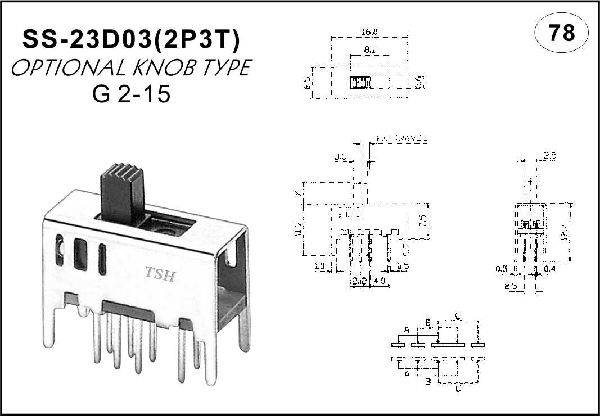 Straight handle toggle switch