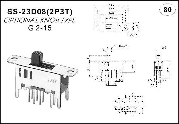 Straight handle toggle switch