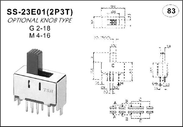 Straight handle toggle switch