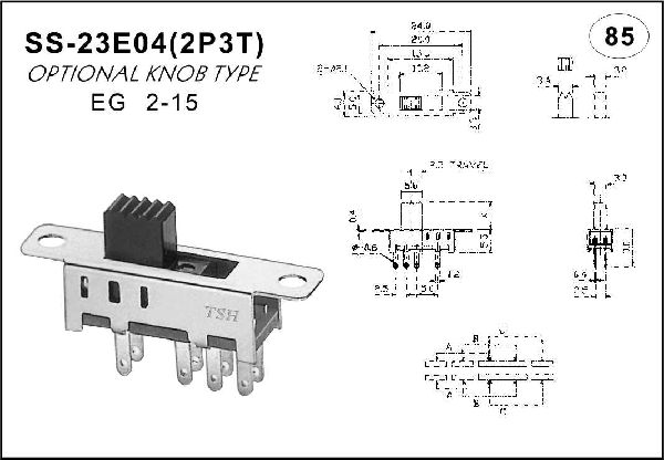 Straight handle toggle switch