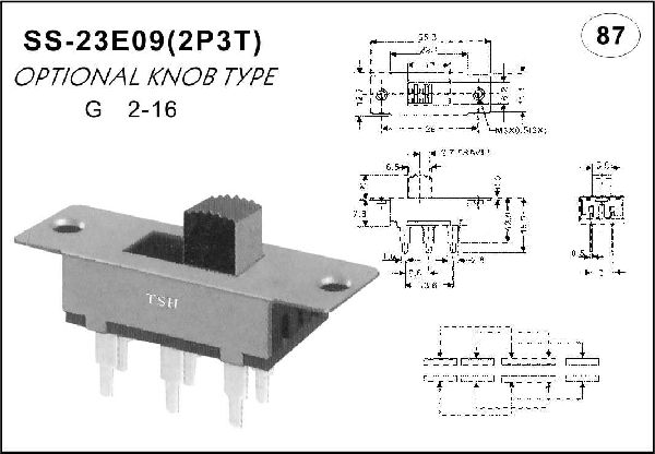 Straight handle toggle switch