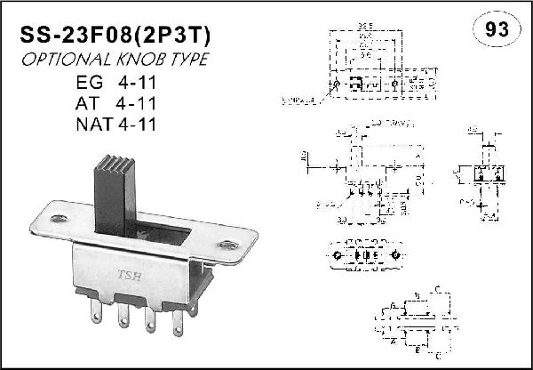 Straight handle toggle switch