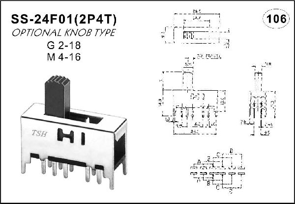 Straight handle toggle switch