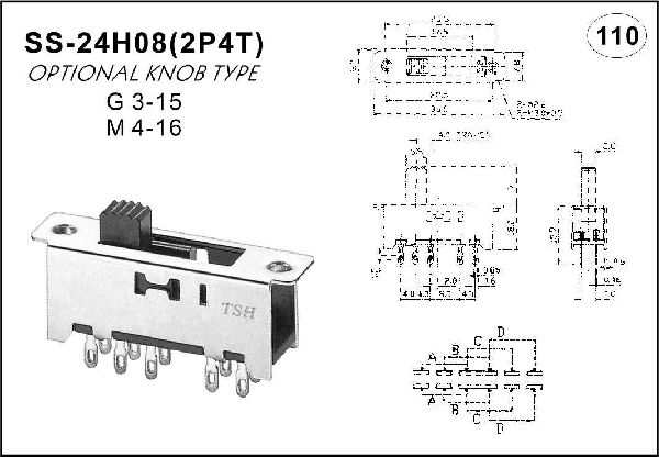 Straight handle toggle switch