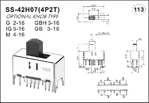 Straight handle toggle switch