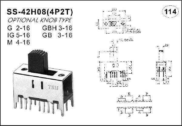 Straight handle toggle switch