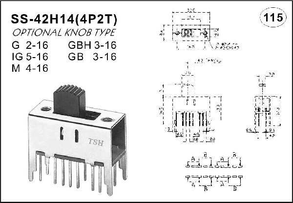Straight handle toggle switch