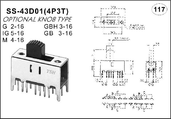Straight handle toggle switch