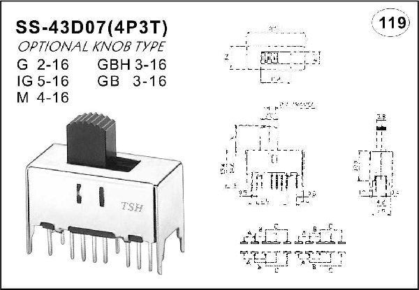 Straight handle toggle switch