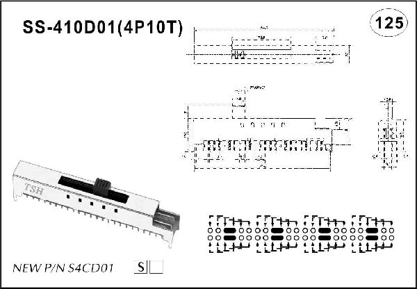 Straight handle toggle switch