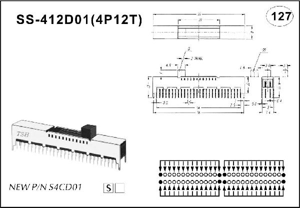 Straight handle toggle switch