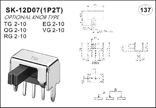 Horizontal handle toggle switch