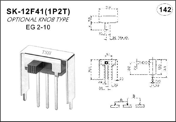 Horizontal handle toggle switch