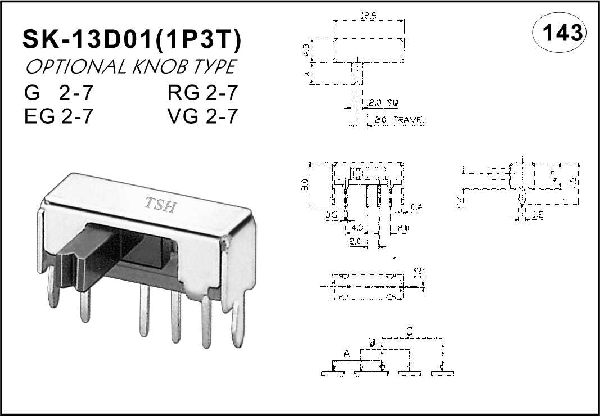 Horizontal handle toggle switch