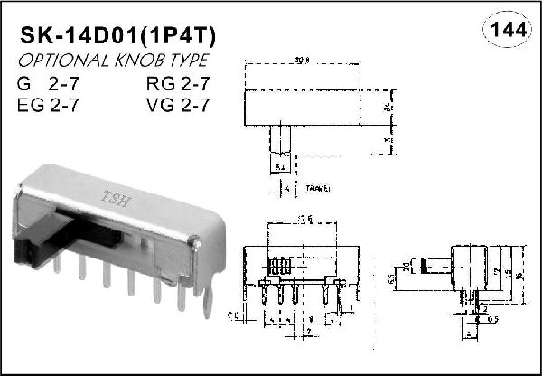 Horizontal handle toggle switch