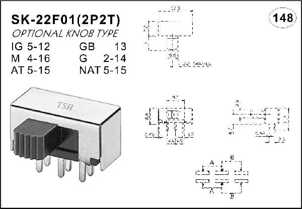 Horizontal handle toggle switch