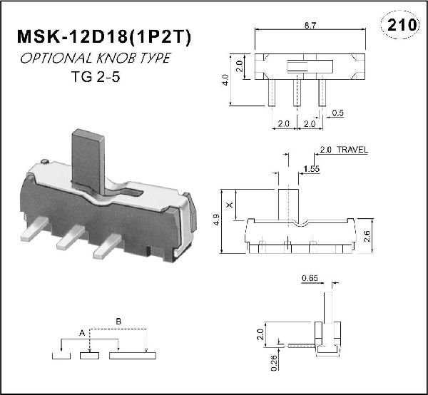 Miniature toggle