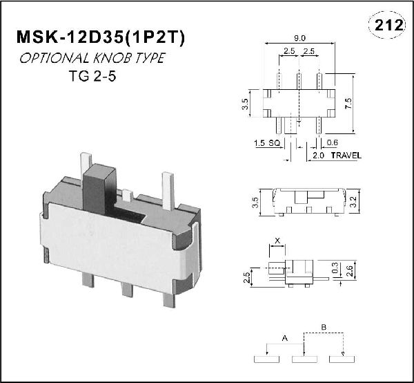 Miniature toggle