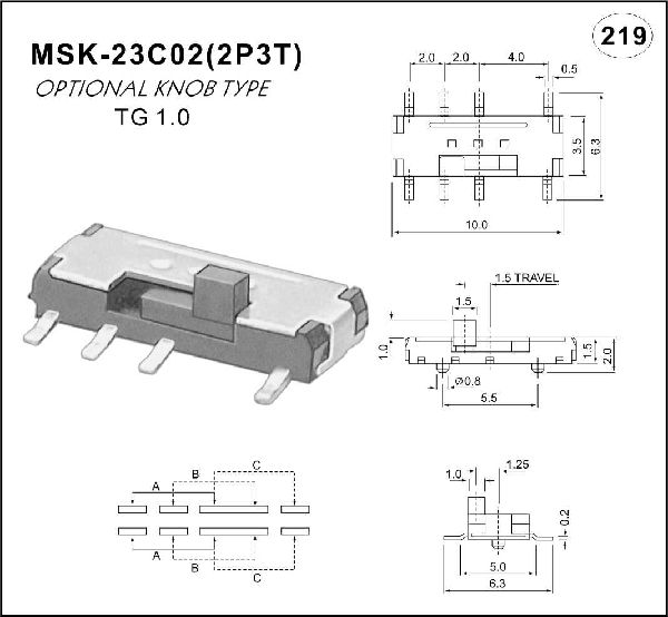 Miniature toggle